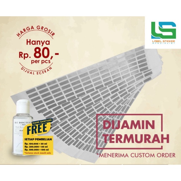 

✔V.NLN✔ - READY STOCK STICKER GOSOK , STIKER SCRATCH , PENUTUP PIN VOUCHER 10X50 MM POLOS