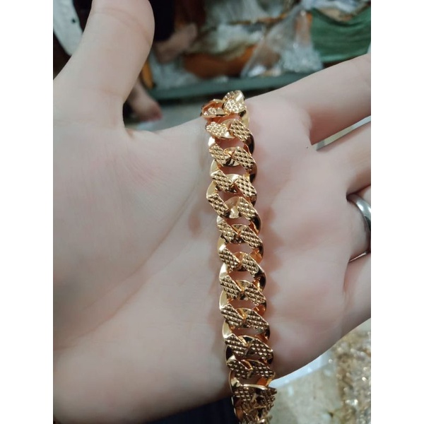 XUPING Gelang Sisik Naga Berlapis Emas Asli 24 Karat