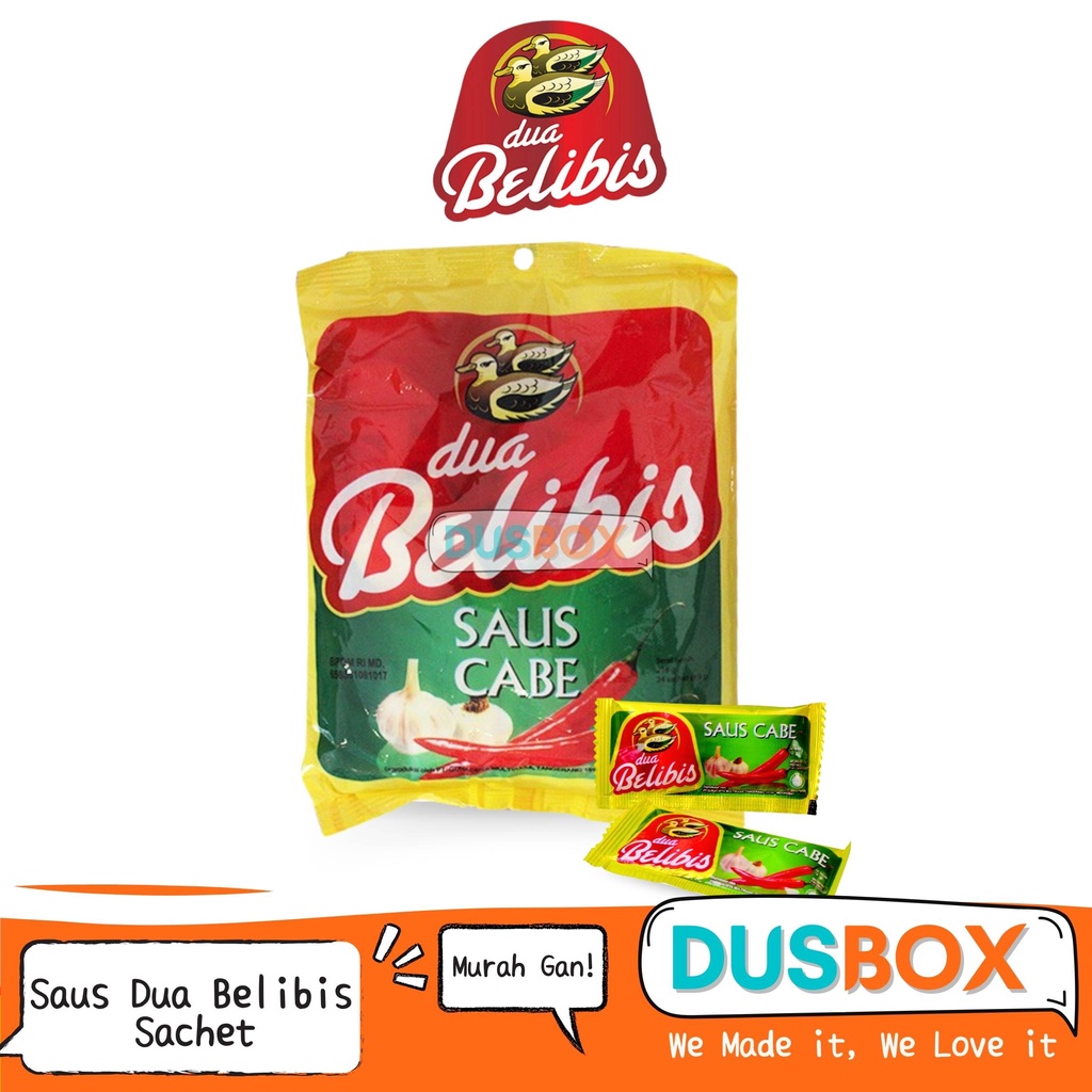 

Saus Cabai Dua Belibis / Saus Sachet Saus Cabai / Saus Dua Belibis Sachet Isi 24pcs
