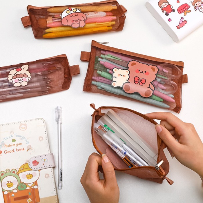 

Kotak Pensil Zipper Pouch Lucu Cartoon Pencil Case Stationery Bag 02