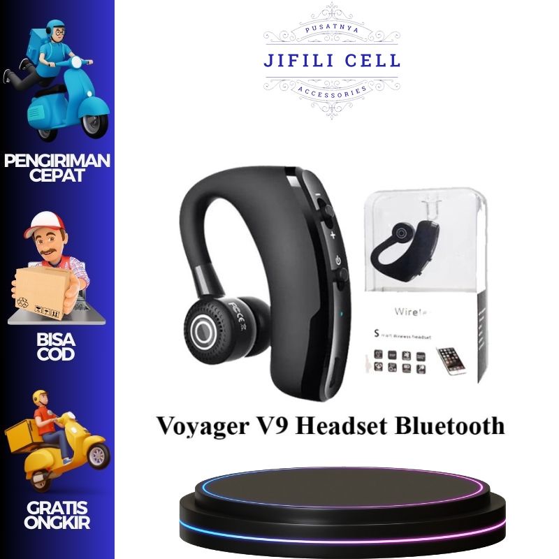 Bluetooth V9 Headset Wireless Earphone - Keren Murah Tanpa Kabel Android IOS