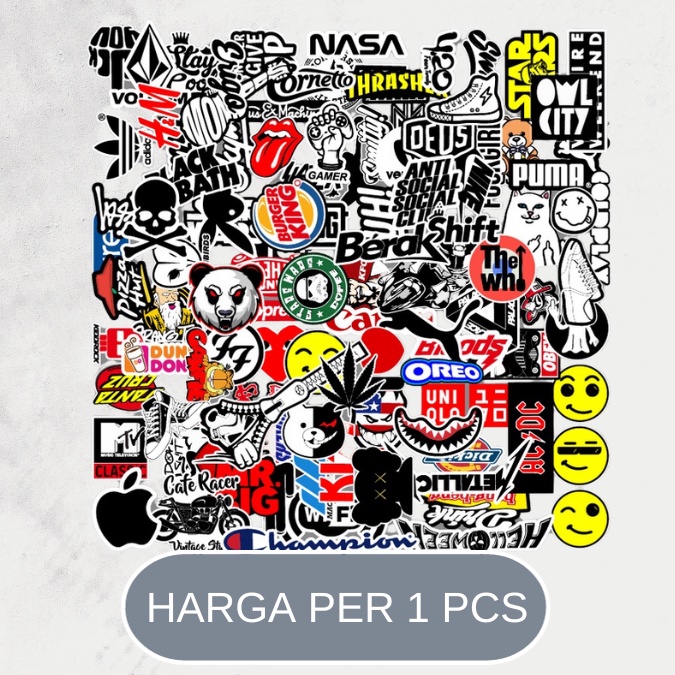 

Sticker Hypebeast Random Brand Band Logo Harga per Pcs