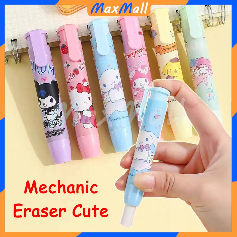 

Mechanical Eraser Hapusan Eraser Lipstik Penghapus Mekanik Cute Kartun Sliding eraser dengan Press The Eraser
