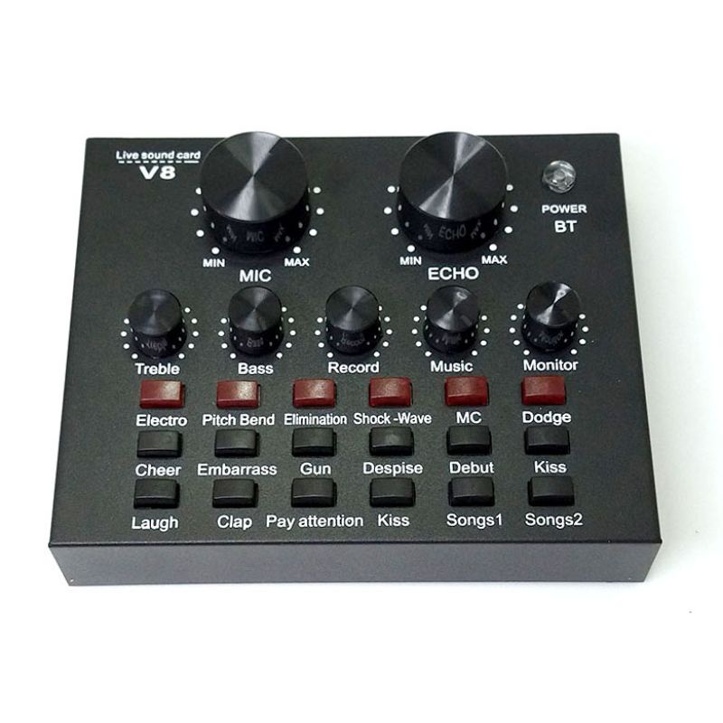 Taffware Audio USB External Soundcard Live Broadcast Microphone Headset - V8