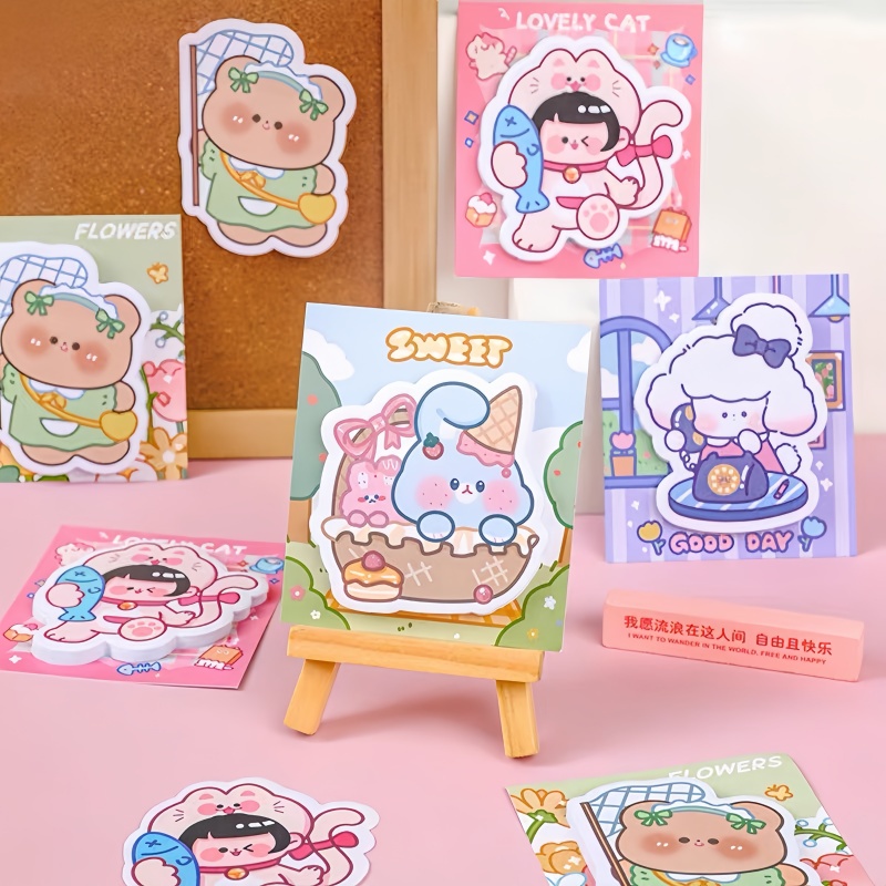 

30 lembar Memo & sticky note lucu Hati gadis Catatan tempel YuanYuan mell