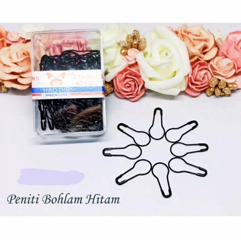 Peniti Kerudung Model Bohlam Warna Warni Anti Nyangkut/Jarum Jilbab Bohlam Anti Karat