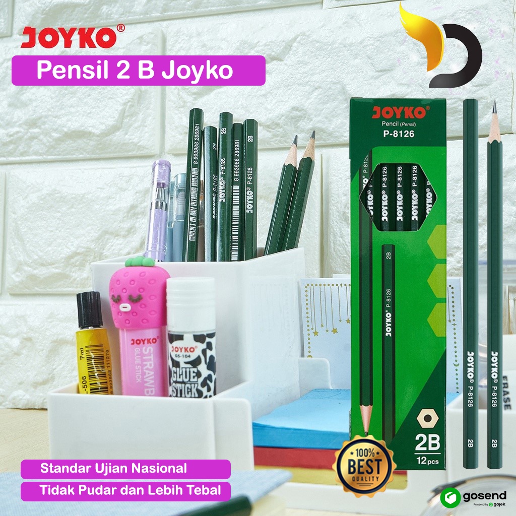 

Pensil 2B Asli Untuk Ujian Pensil 2B Joyko Pencil Tulis Ujian Komputer Pensil Kayu Original Tidak Mudah Patah
