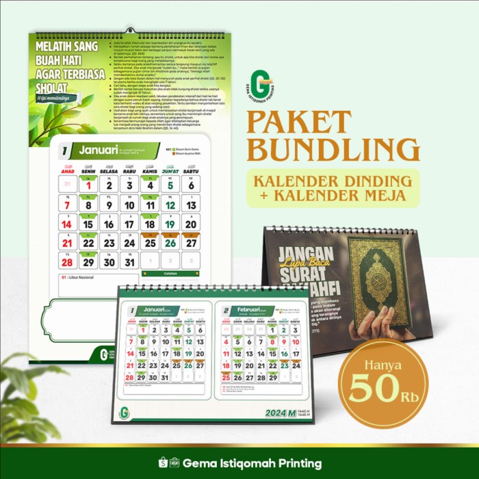 

Bundling Kalender Islami Dinding dan Meja | Tanda Puasa Wajib & Sunnah