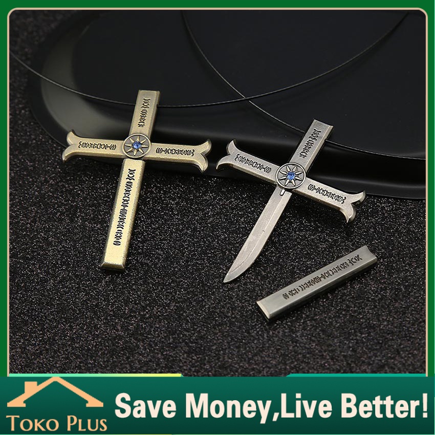 Kalung Anime One Piece Salib Mihawk Anti Karat