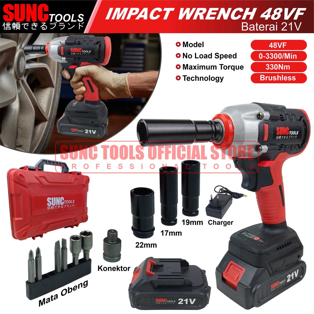 Impek Baterai Buka Baut / Mesin Impact Wrench 48V 48Vf /