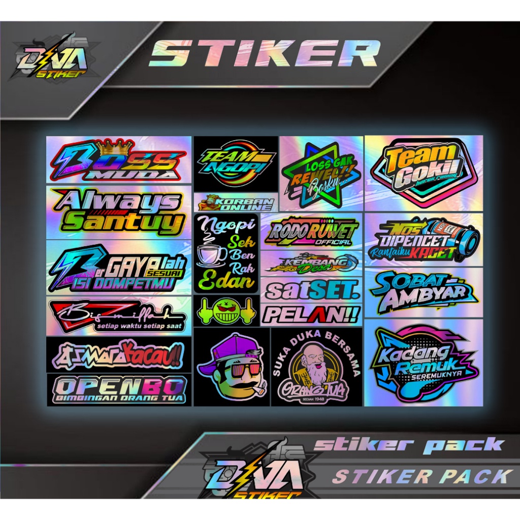 Stiker Pack Bos Muda Stiker Pack Viral Stiker Motor Keren