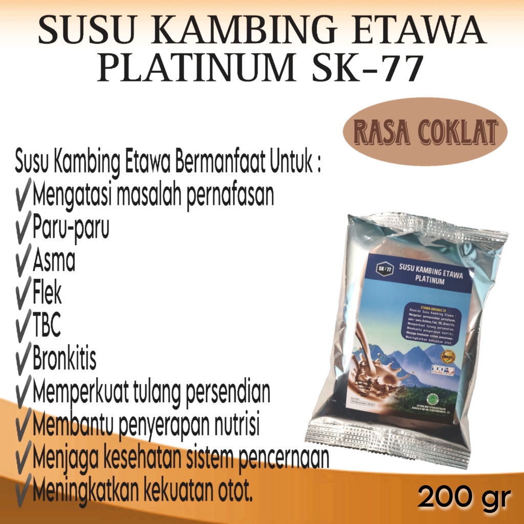 

SUSU KAMBING ETAWA PLATINUM SK77 COKLAT 200Ggr