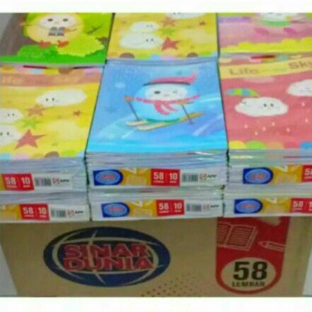 

BUKU SIDU 58 LEMBAR 1 PACK ISI 10 PCS /Buku tulis 58 (Isi 10 Pcs)/perlengkapan sekolah/alal-alat sekolah