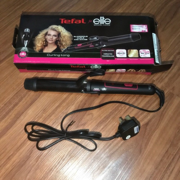Redbowstore - Catokan Curly Curling Tong 32mm / Curling Iron  - TEFAL ORI HX3362