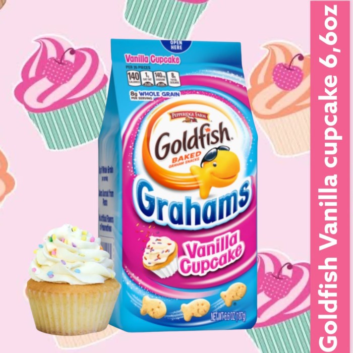 

GOLDFISH BAKED GRAHAMS SNACKS - VANILLA CUPCAKE - 6.6 oz | 187 gr USA