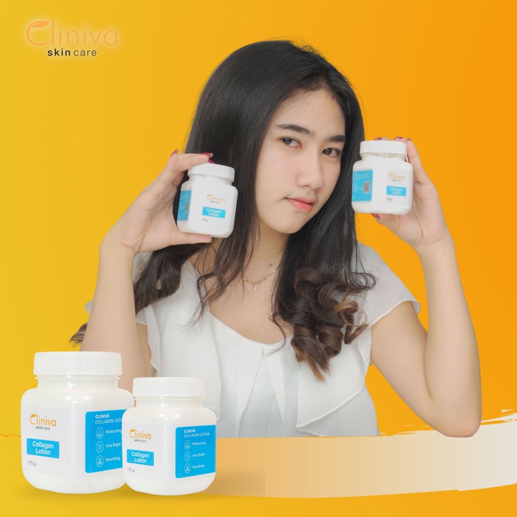 CLINIVA SKINCARE COLLAGEN LOTION ORI (PELEMBAB, MENUTRISI SELURUH AREA KULIT)