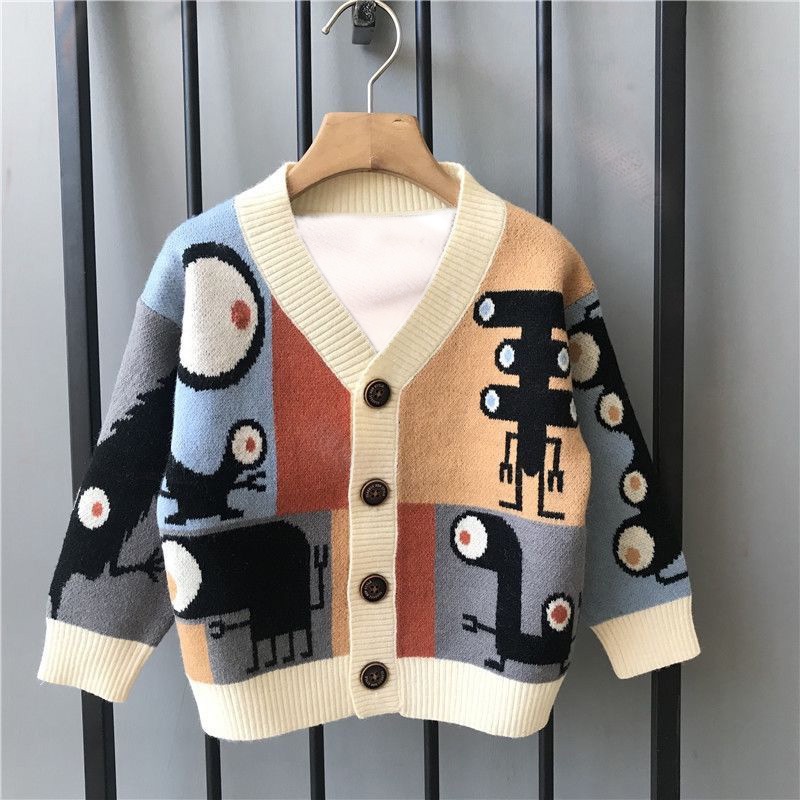 Outer Anak Baby Kekinian/ Cardigan Knit CG1 Dino LYME/ Cardigan Motif Dino