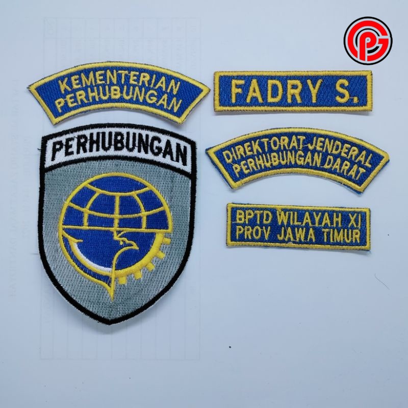 Best Seller Bordir PDH Kemenhub / Bordir Logo PDH Kemenhub / Logo Bordir PDH Kemenhub / Logo PDH Kem