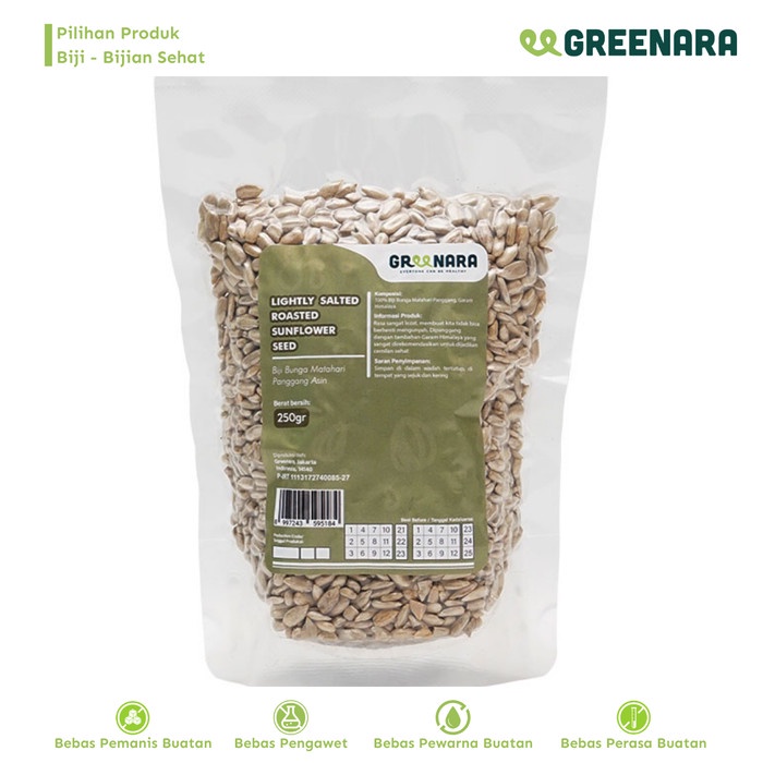 

[KUALITAS PREMIUM] Lightly Salted Roasted Sunflower Seed 250gr / Kuaci Panggang Termurah