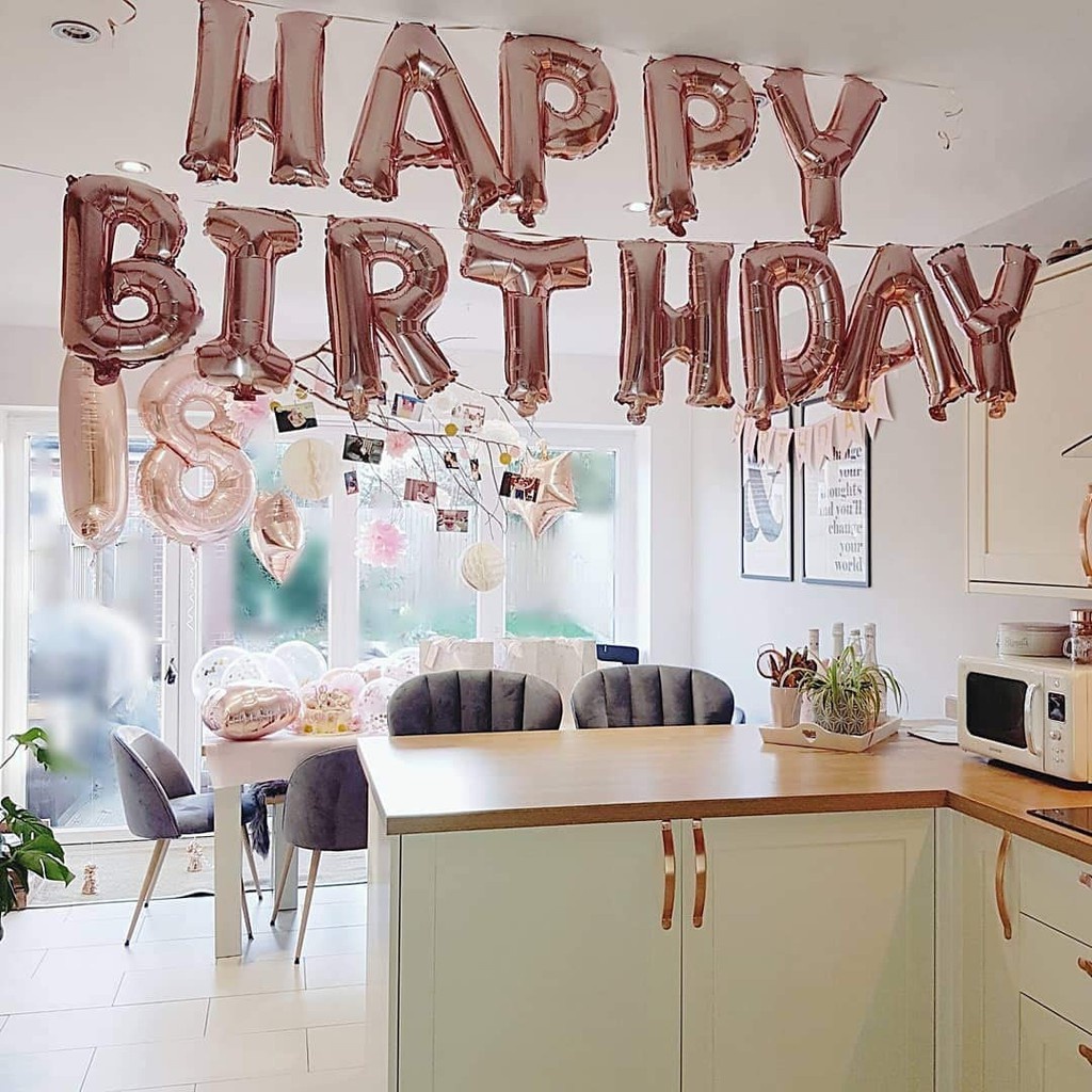 Set Balon Happy Birthday/ Balon Pesta/ Balon Happy Birthday/Paketan Balon Foil Happy Birthday