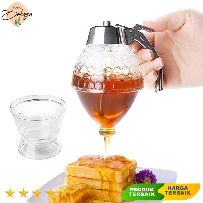 

Honey Dispenser Jar Teko Botol Madu Sirup Serbaguna