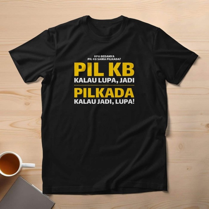 T-shirt Kaos baju pelesetan pil kb / kaos viral