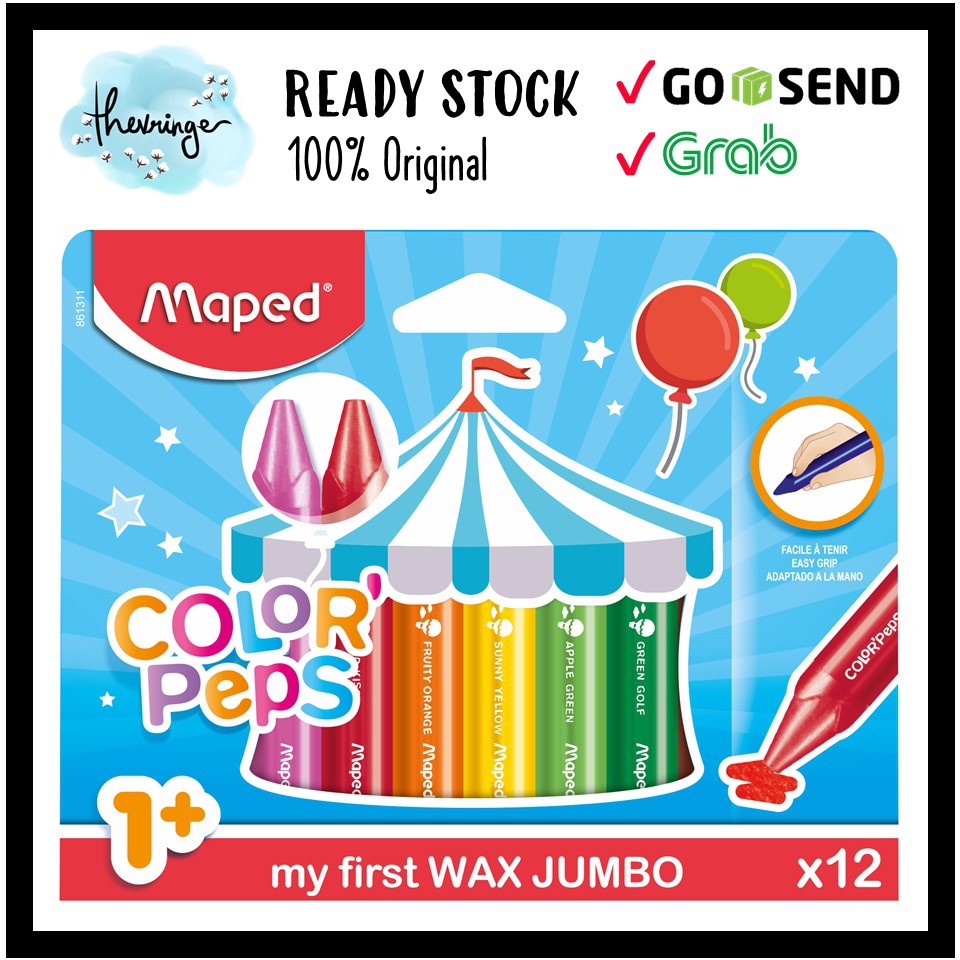 

Maped My First Jumbo Wax Crayon 12 colors untuk batita / 1 tahun keatas