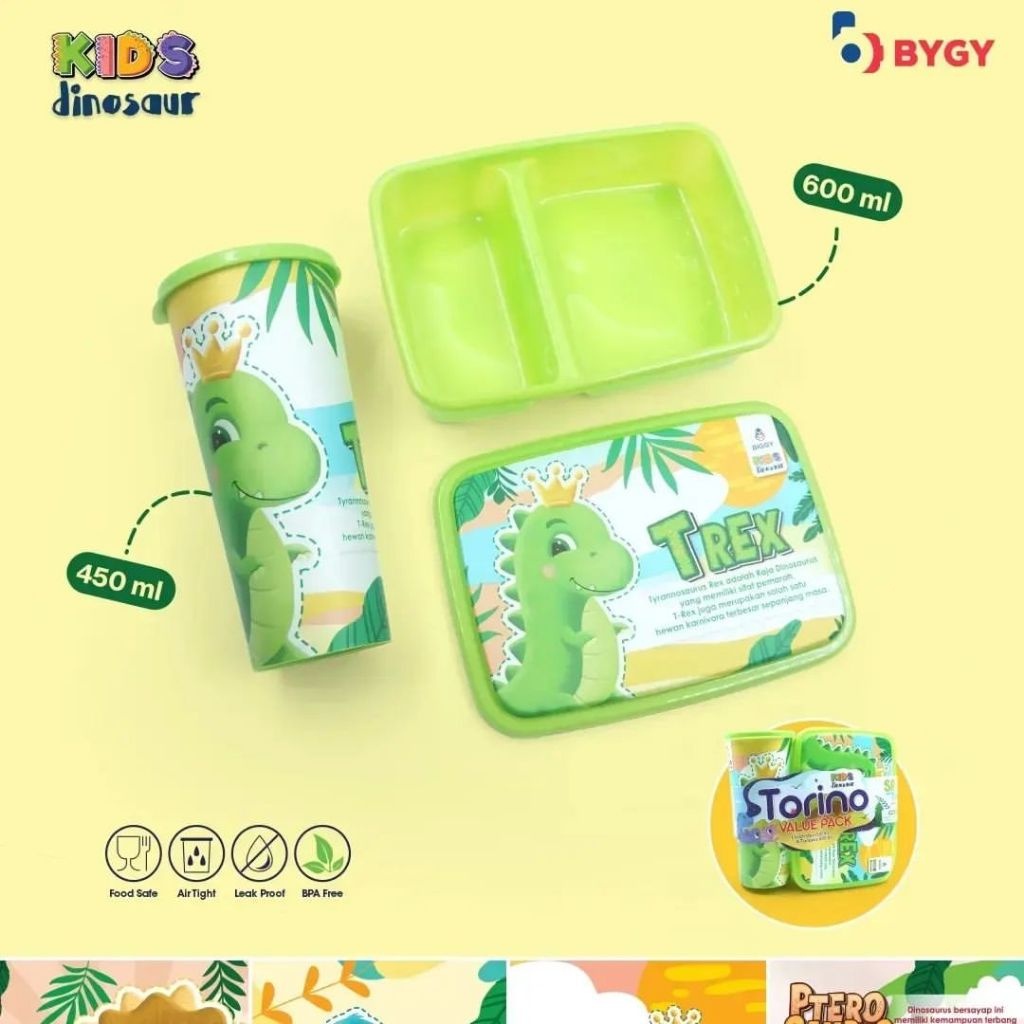 Lunch Box Set Anak Karakter VALUE SET TORINO BIGGY Tumbler Botol Minum Tempat Bekal 2 Skat