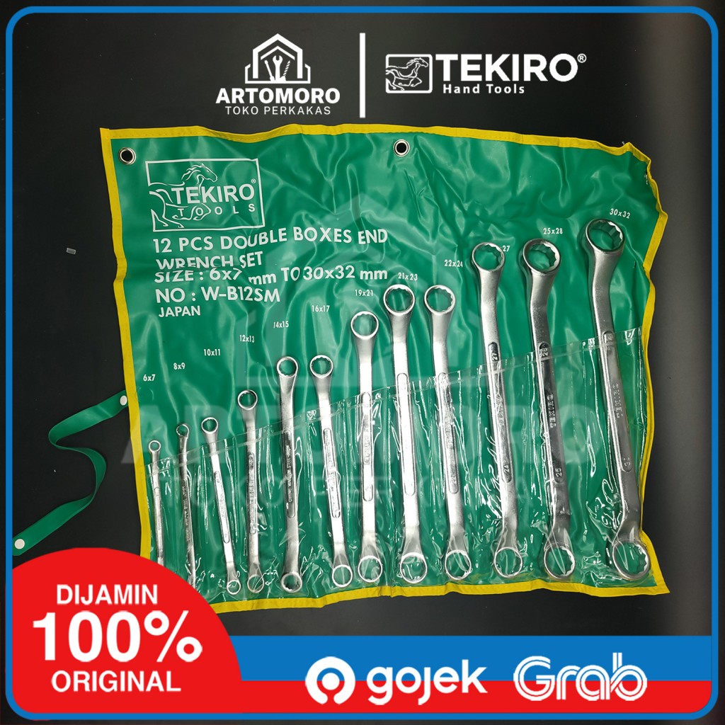 Kunci Ring Set (12pcs) 6-32MM Tekiro