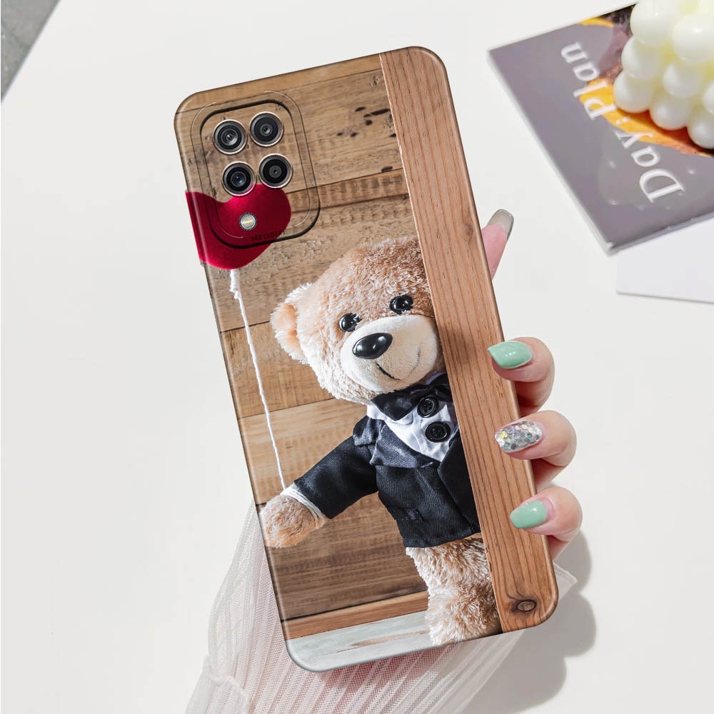 Softcase HP Samsung Galaxy A12 / Samsung Galaxy M12 Fashion Printing Boneka Beruang Teddy Bear Lucu 