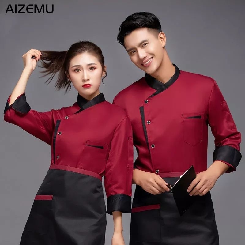 Munchef Shirt Koki Clothing Chef Kemeja Koki Kemeja Chef Baju Koki Baju Chef