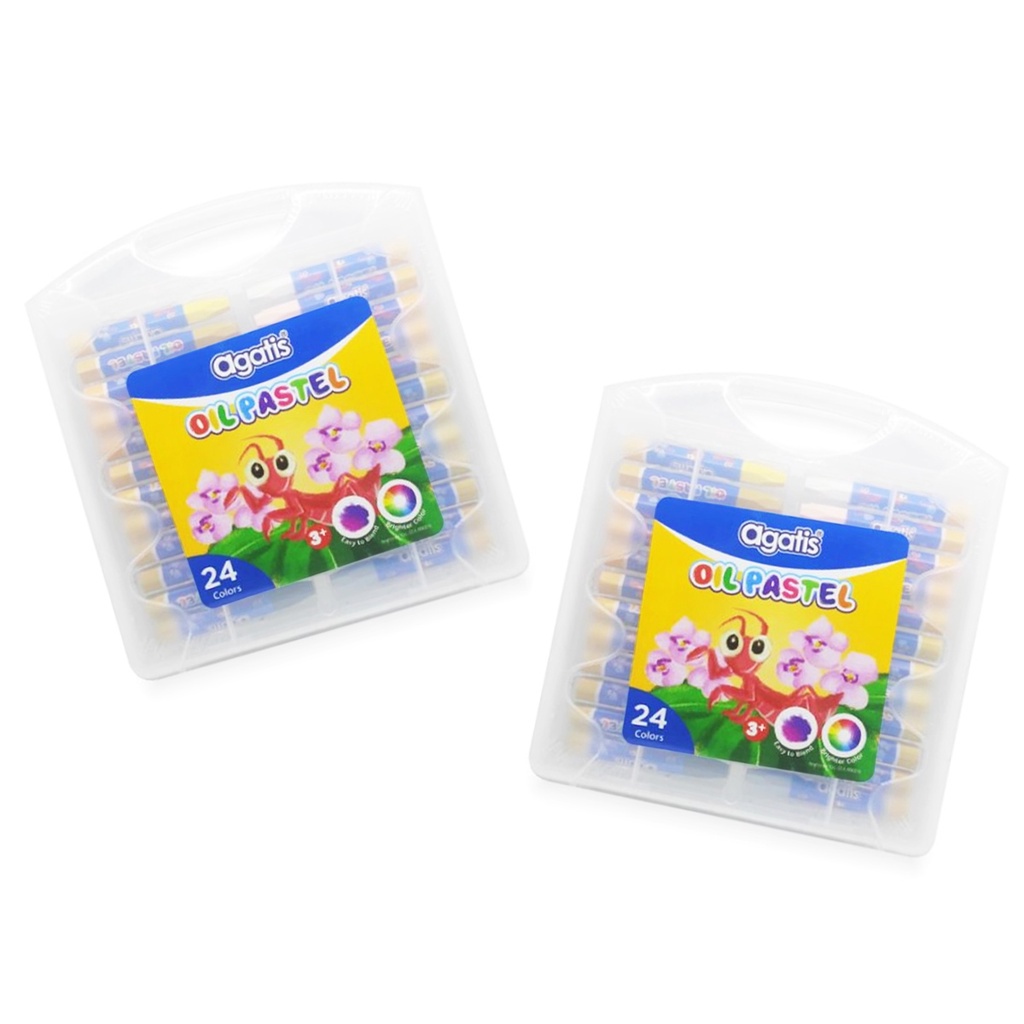 

Krayon Crayon Minyak / Oil Pastel Agatis 24 Warna Colours Murah