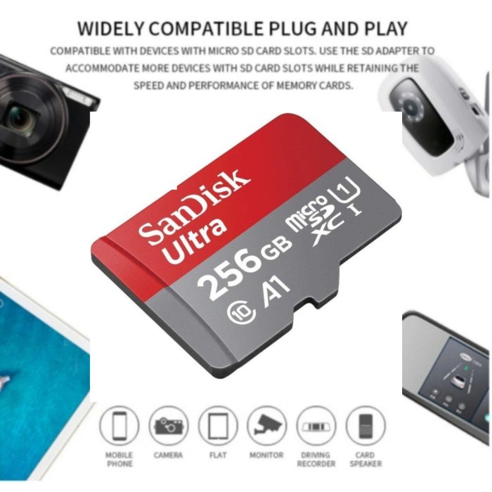 KARTU MEMORI SanDisk 256GB, MEMORI CARD , SD CARD