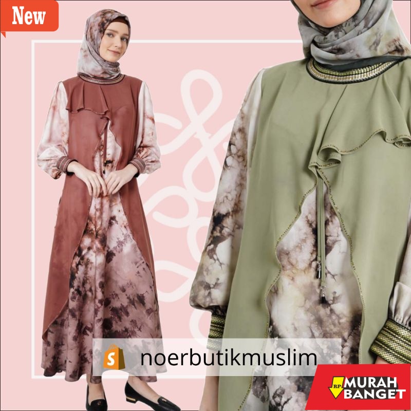 dijamin awet dan asli- Hikmat Fashion Original A4155-05 Abaya Hikmat  - noerbutikmuslim - Gamis leba