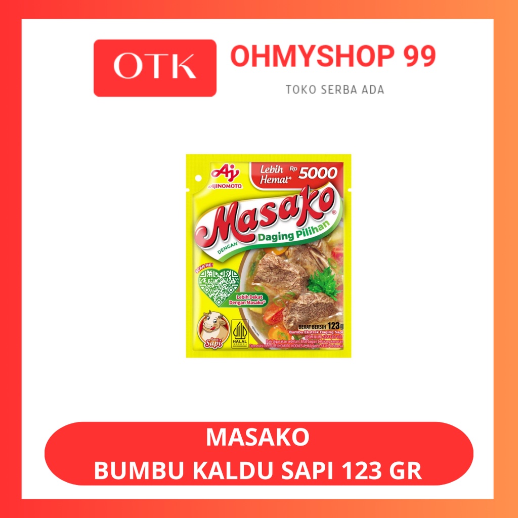 

Masako Bumbu Kaldu Penyedap Rasa Sapi 123gr