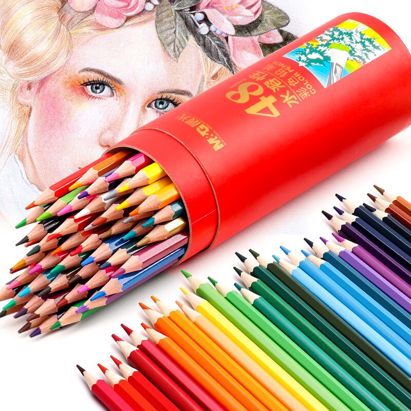 

M&G Pensil Warna Water Color Pencil Pensil Cat Air dapat blend dengan air set 48 Warna