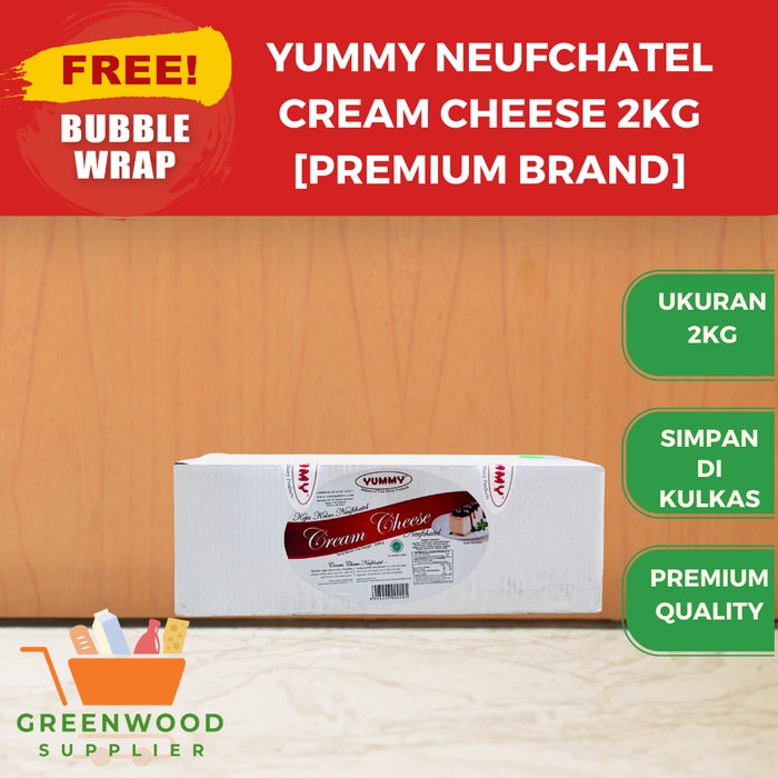 

[BESAR] Yummy Neufchatel Cream Cheese 2KG [PREMIUM CHEESE]