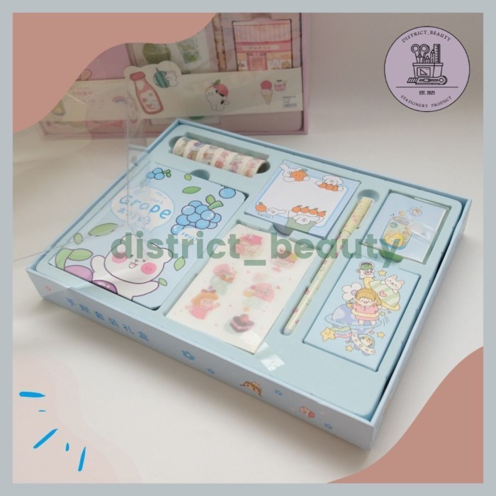 

PAKET JURNAL SET KIT JOURNAL BOOK PAKET HAMPERS KADO ANAK - CUTE GIRL