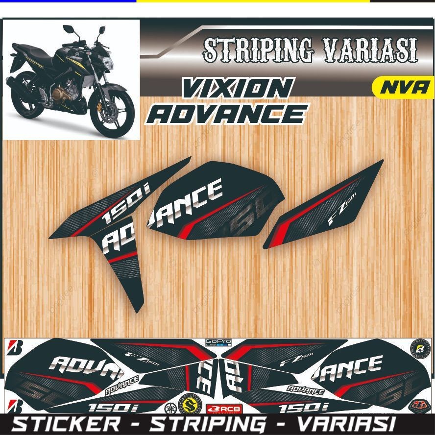 MOTIF KEREN Striping variasi motor vixion nva / motor Vixion Advance variasi setiker motif simple el