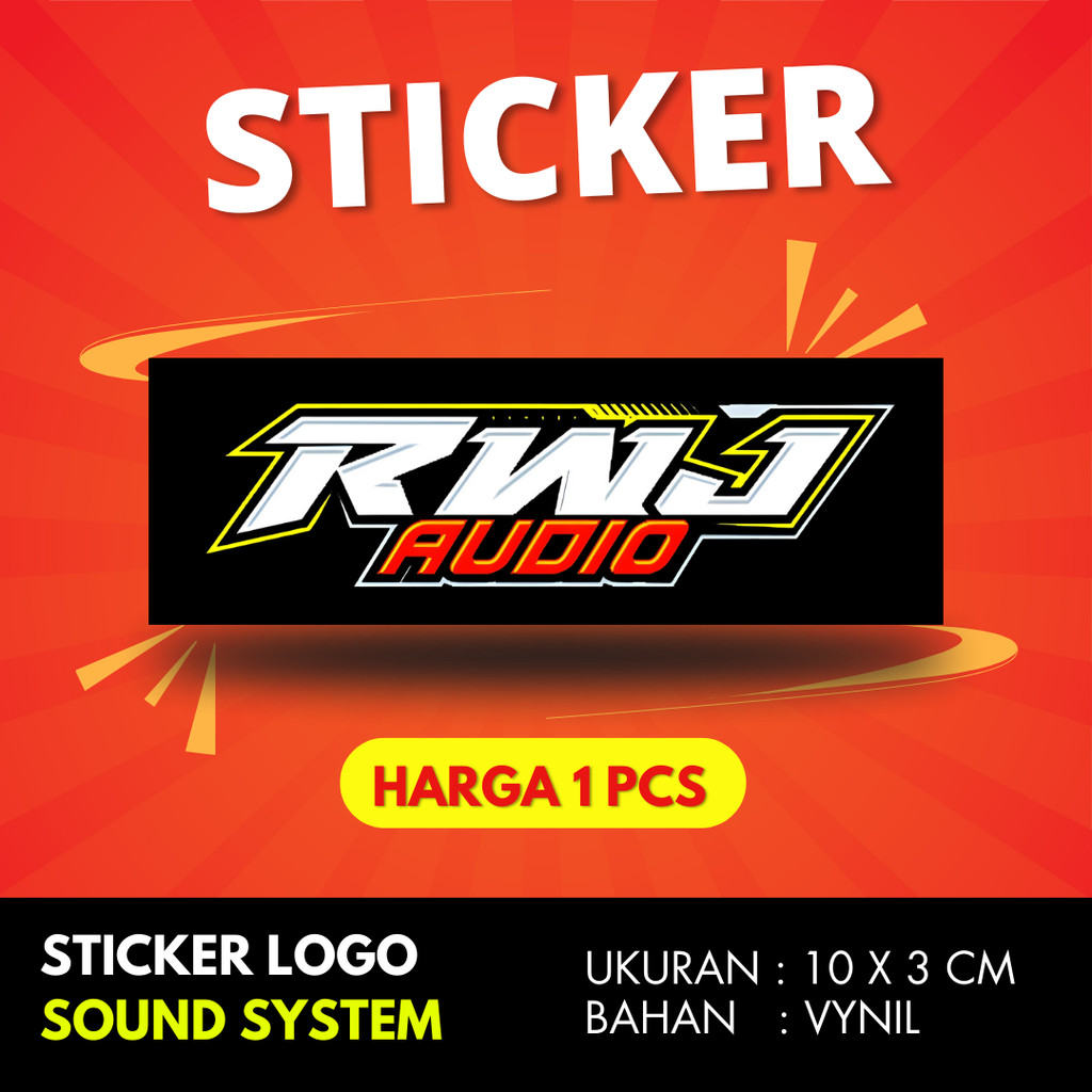 

Sticker sound system RWJ AUDIO BAHAN VYNIL ANTI AIR PREMIUM