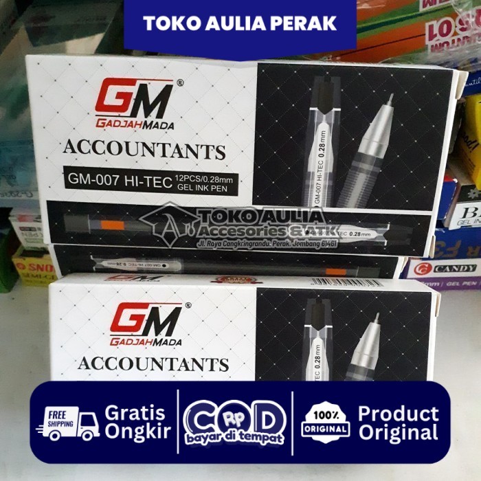 

ACCOUNTANTS GelPen Pulpen Gel Hi Tec GM 007 Hi-Tec 0.28 mm TERMURAH