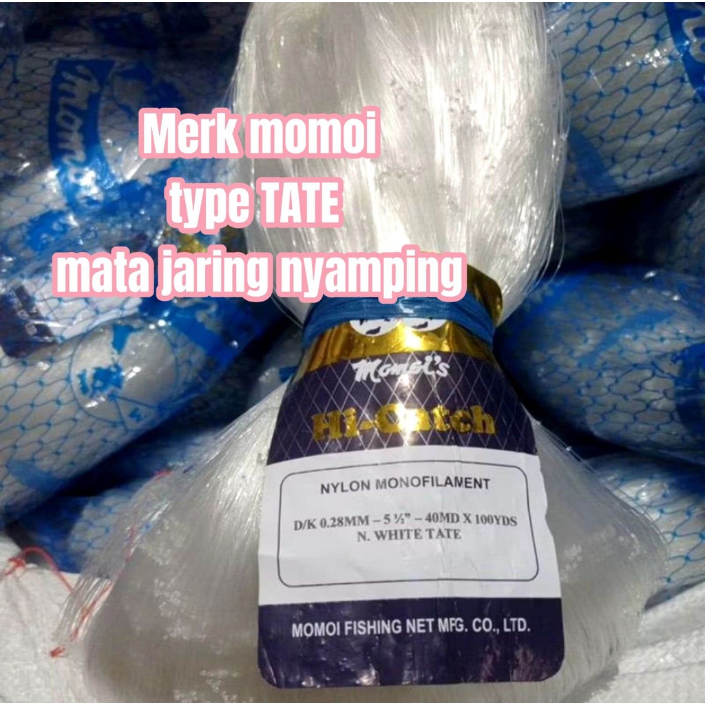 Jaring ikan momoi 0.28"5½ in"40md/100yds tate mata jaring nyamping jaring ikan jaring senar jaring m