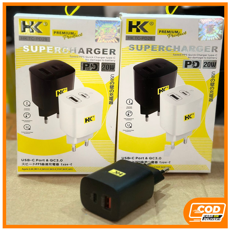 ADAPTER ADAPTOR BATOK HK ORIGINAL PRODUCT BATOK HK PD 20W D202 QC 3.0 + PD 20W 1 USB DAN 1 PD POWER 