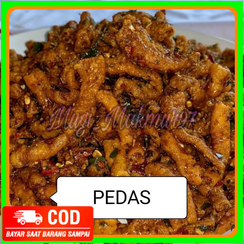 

1 kilogram usus krispy pedas daun jeruk