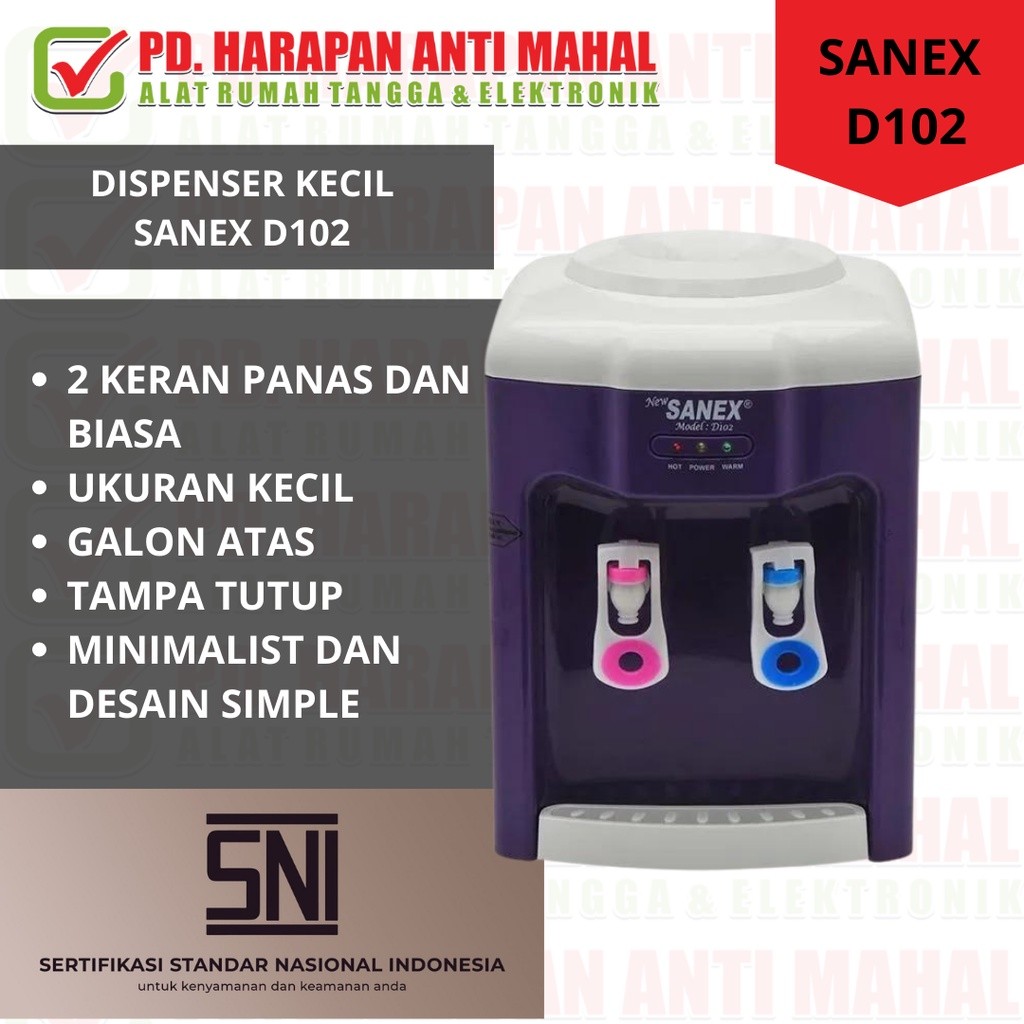DISPENSER SANEX D102/ DISPENSER GALON ATAS SANEX D102/ DISPENSER KECIL SANEX D102/ DISPENSER 2 KERAN