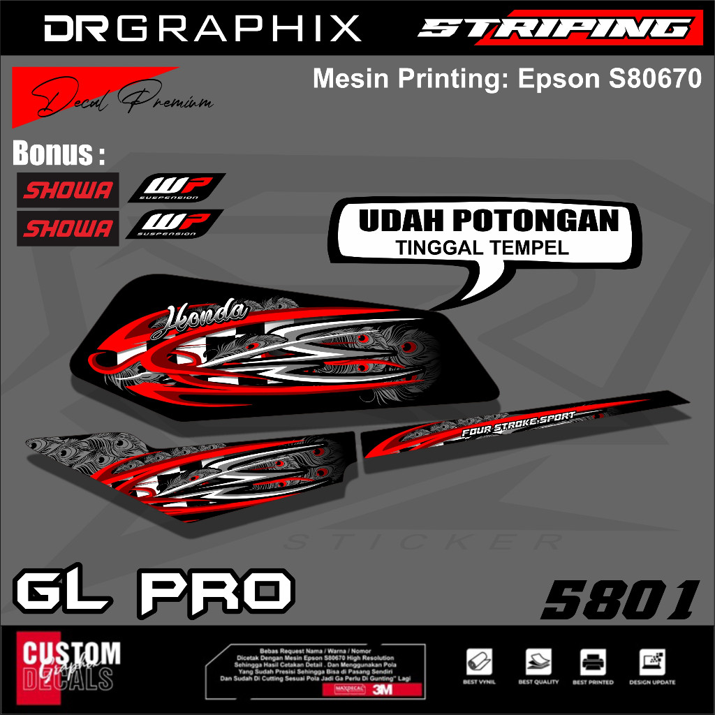 COD-VARIASI STRIPING GL MAX HEREX / VARIASI STIKER GL MAX HEREX