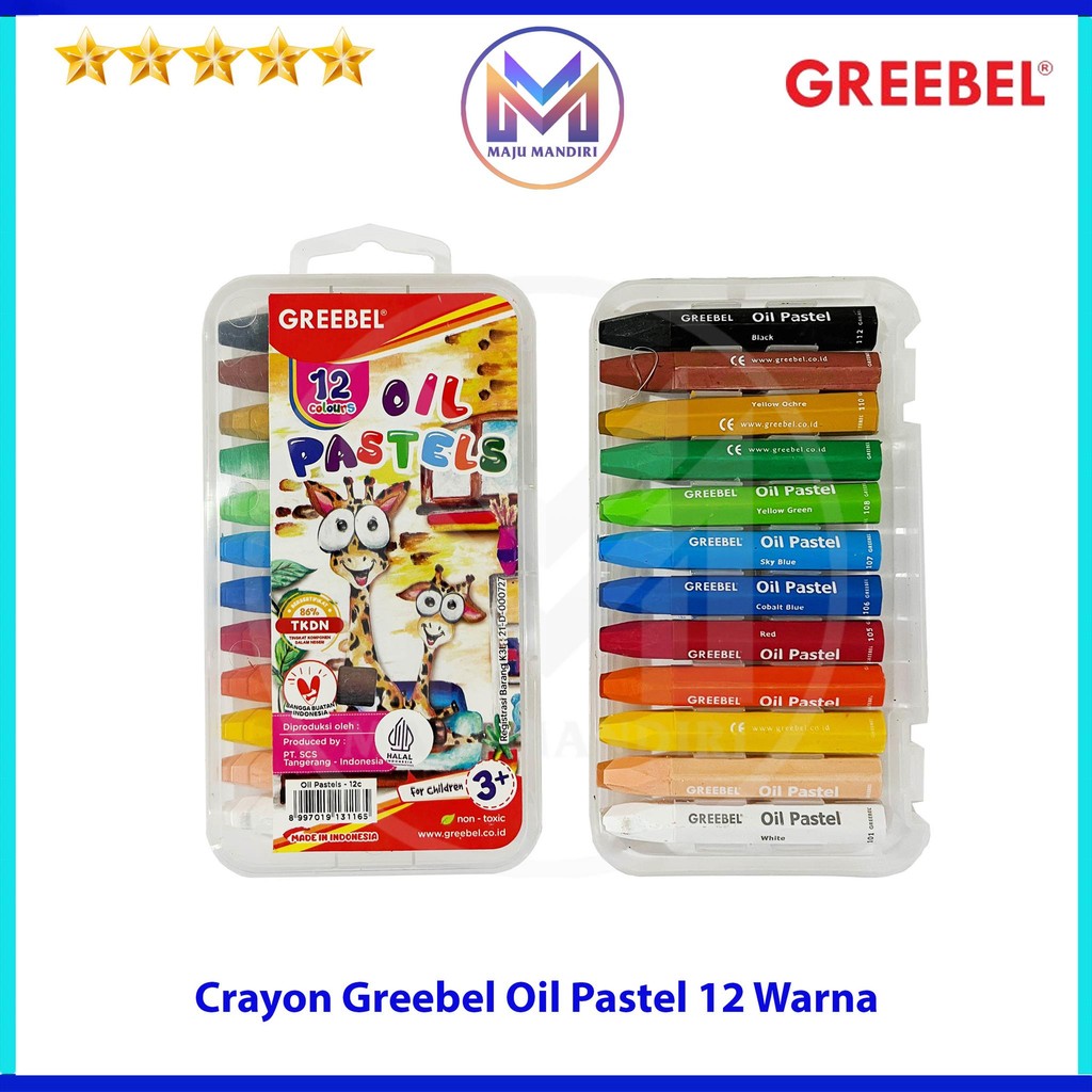 

Crayon Greebel 12 Warna / Oil Pastel Non Toxic