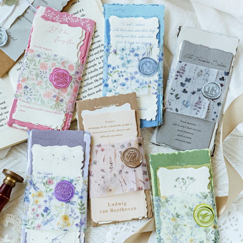 

Mr. Paper 6 styles 30pcs/bag simple mixed material material paper light retro DIY handbook decorative backing paper