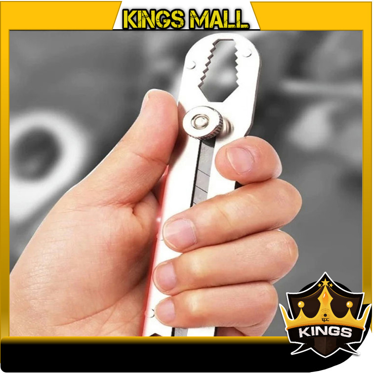

Kings - 6511 Cutter Stainless Serbaguna / Alat Pemotong Keras Anti Karat / Pembuka Tutup Botol / Pemotong Multifungsi Anti Karat