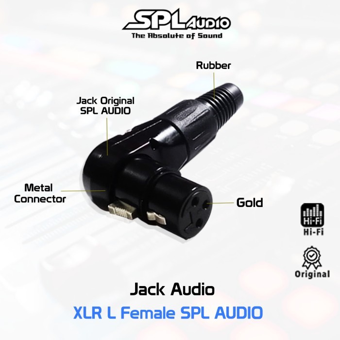 Jack Audio Profesional  / Jack Canon XLR L Female - SPL AUDIO - JUAN